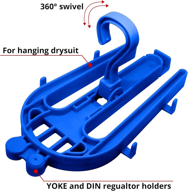 Saekodive Drysuit Hanger for Wetsuit and BCD - Multi-Purpose, Anti-Slip - for Diving Gear and Outdoor Activities (Blue) - Image 2